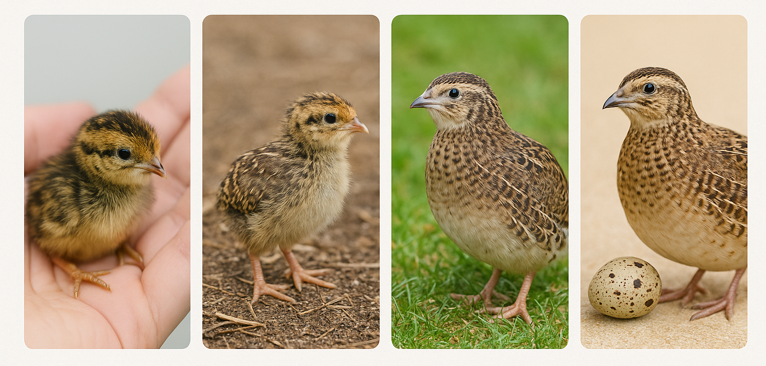 The rapid growth of a quail