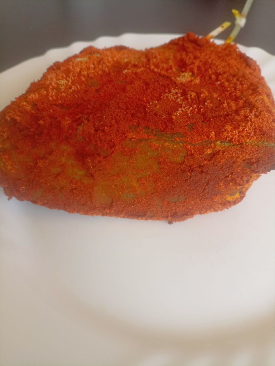 Finished homemade basturma Sliced homemade basturma